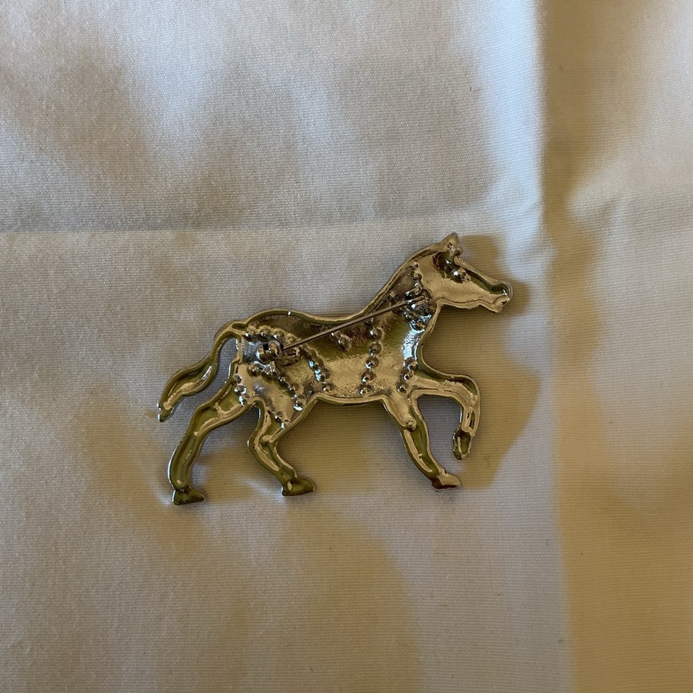 Black Zebra Rhinestone Brooch - Picture 2 of 2